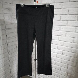 Tuff Athletics Ladies Dark Grey Straight Leg Size Large Yoga Pants